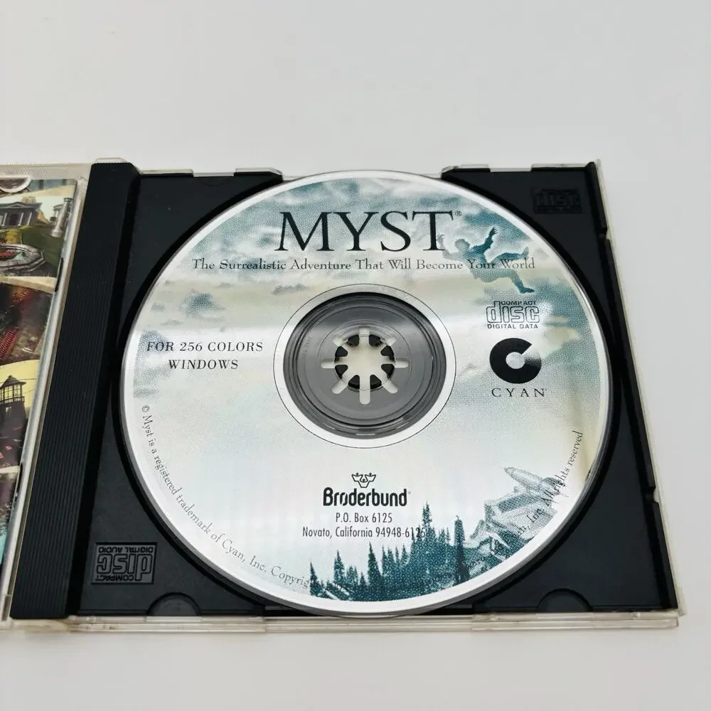 Vintage Myst Windows 3.1 PC CD-Rom Broderbund 1994 Jewel Case. VG Condition